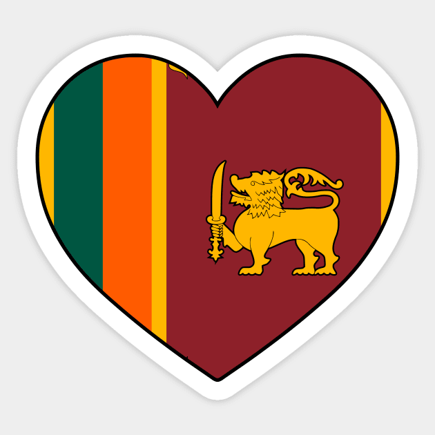 Heart - Sri Lanka Sticker by Tridaak